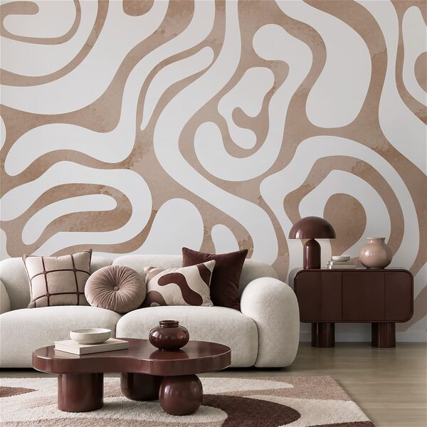 Wall mural White and pink pattern (SKU: t01191v1) Wall mural White and pink pattern (SKU: t01191v1)