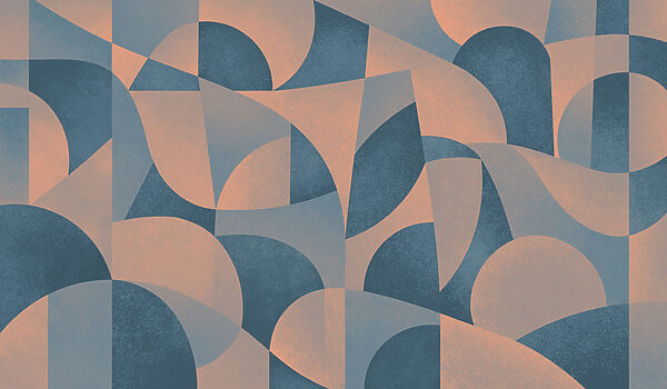 Wall mural Blue and pink geometric pattern (SKU: t01144)