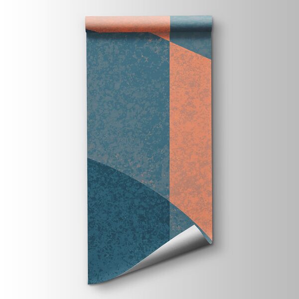Wall mural Blue and pink geometric pattern (SKU: t01144)