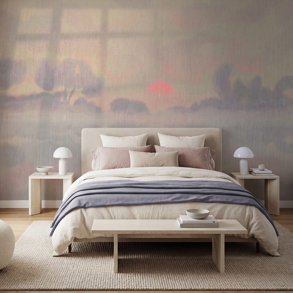 Wall mural Painting of trees and clouds (SKU: t01145) Wall mural Painting of trees and clouds (SKU: t01145)