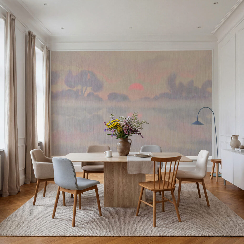Wall mural Painting of trees and clouds (SKU: t01145) Wall mural Painting of trees and clouds (SKU: t01145)