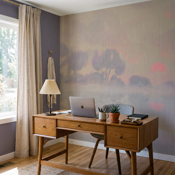 Wall mural Painting of trees and clouds (SKU: t01145) Wall mural Painting of trees and clouds (SKU: t01145)