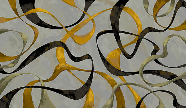 Wall mural Colorful swirls on a grey background (SKU: t01146)
