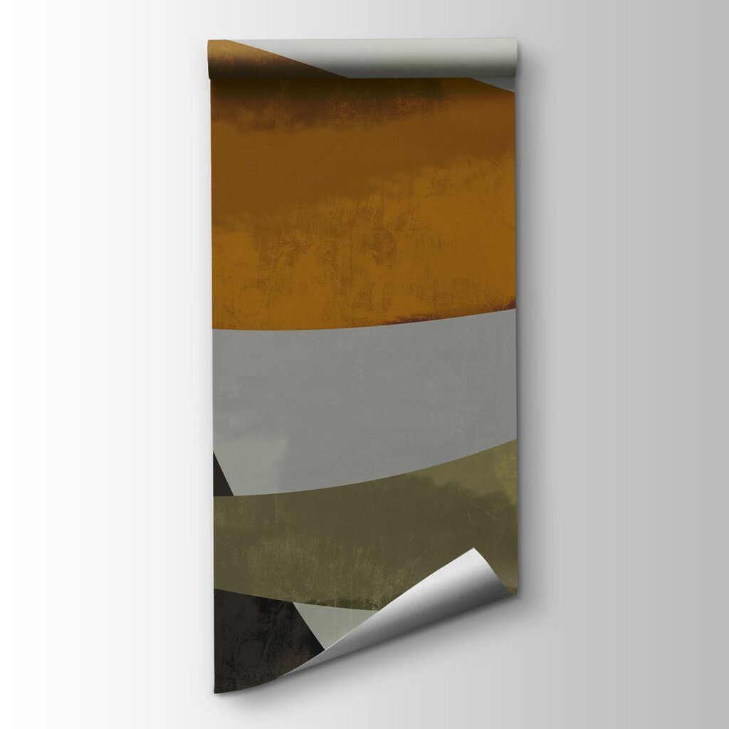 Wall mural Colorful swirls on a grey background (SKU: t01146)