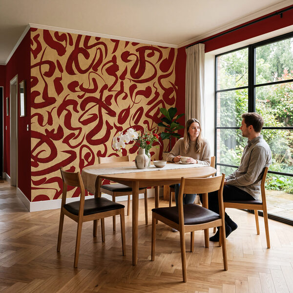 Wall mural Pattern of red lines (SKU: t01147v2) Wall mural Pattern of red lines (SKU: t01147v2)