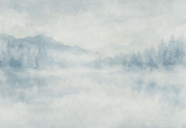 Wall mural Foggy landscape with trees (SKU: t01162) Wall mural Foggy landscape with trees (SKU: t01162)
