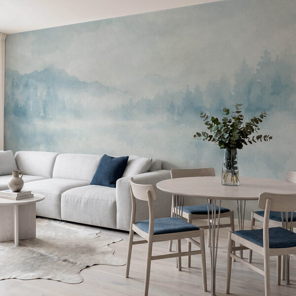 Wall mural Foggy landscape with trees (SKU: t01162) Wall mural Foggy landscape with trees (SKU: t01162)