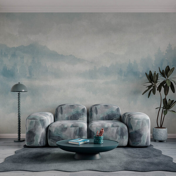 Wall mural Foggy landscape with trees (SKU: t01162) Wall mural Foggy landscape with trees (SKU: t01162)